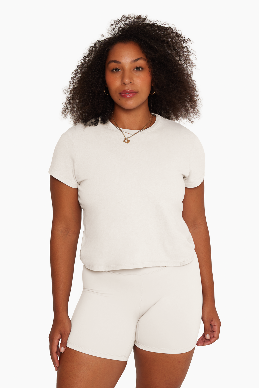 CLASSIC COTTON MID TEE - BLANC Featured Image