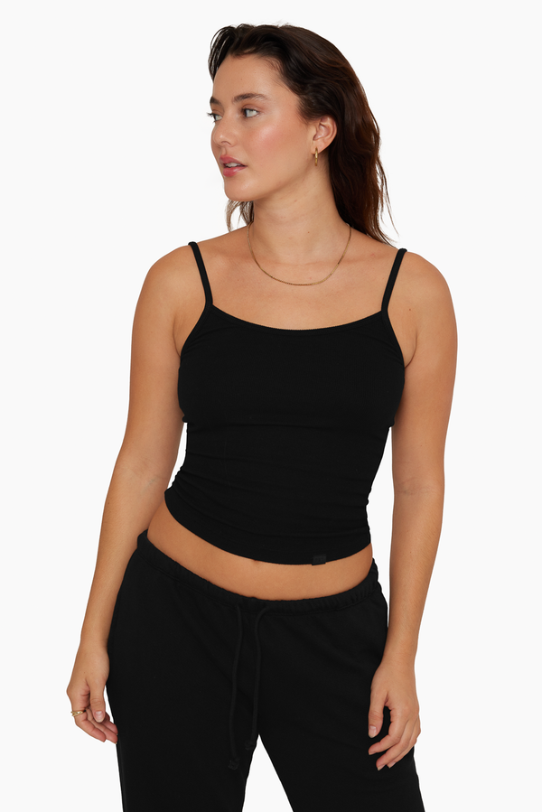 SET™ RIBBED CLASSIC CAMI IN ONYX 