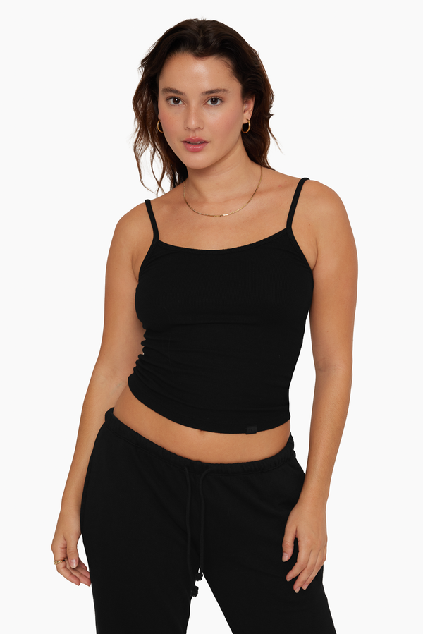 SET™ RIBBED CLASSIC CAMI IN ONYX 