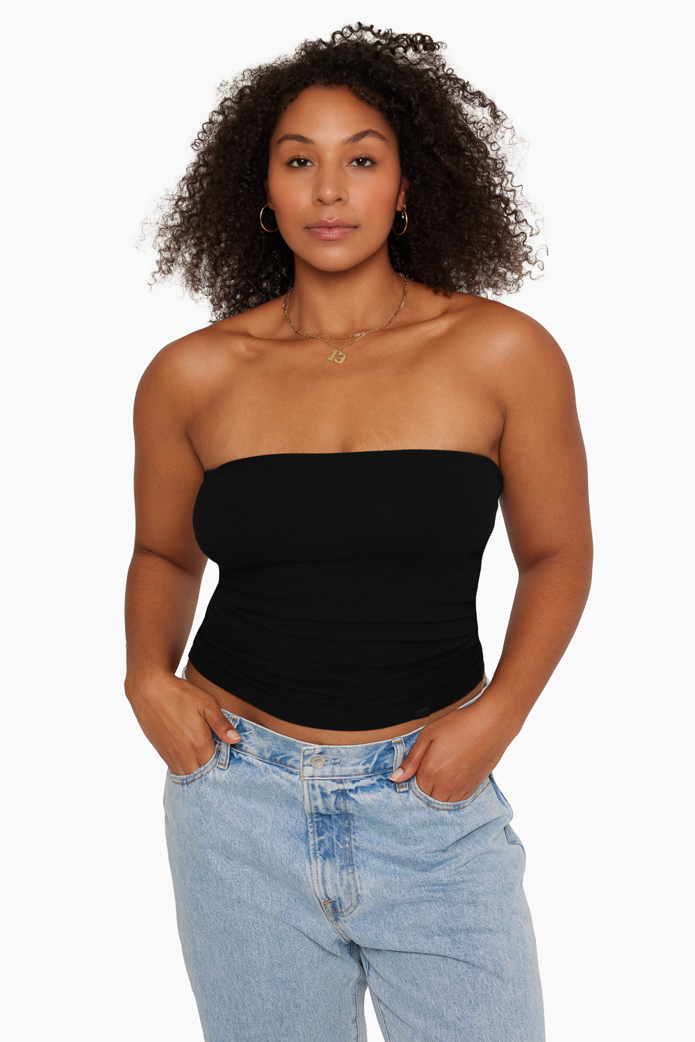 SET™ RIBBED TUBE TOP IN ONYX