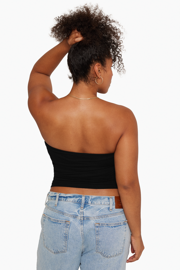 SET™ RIBBED TUBE TOP IN ONYX 
