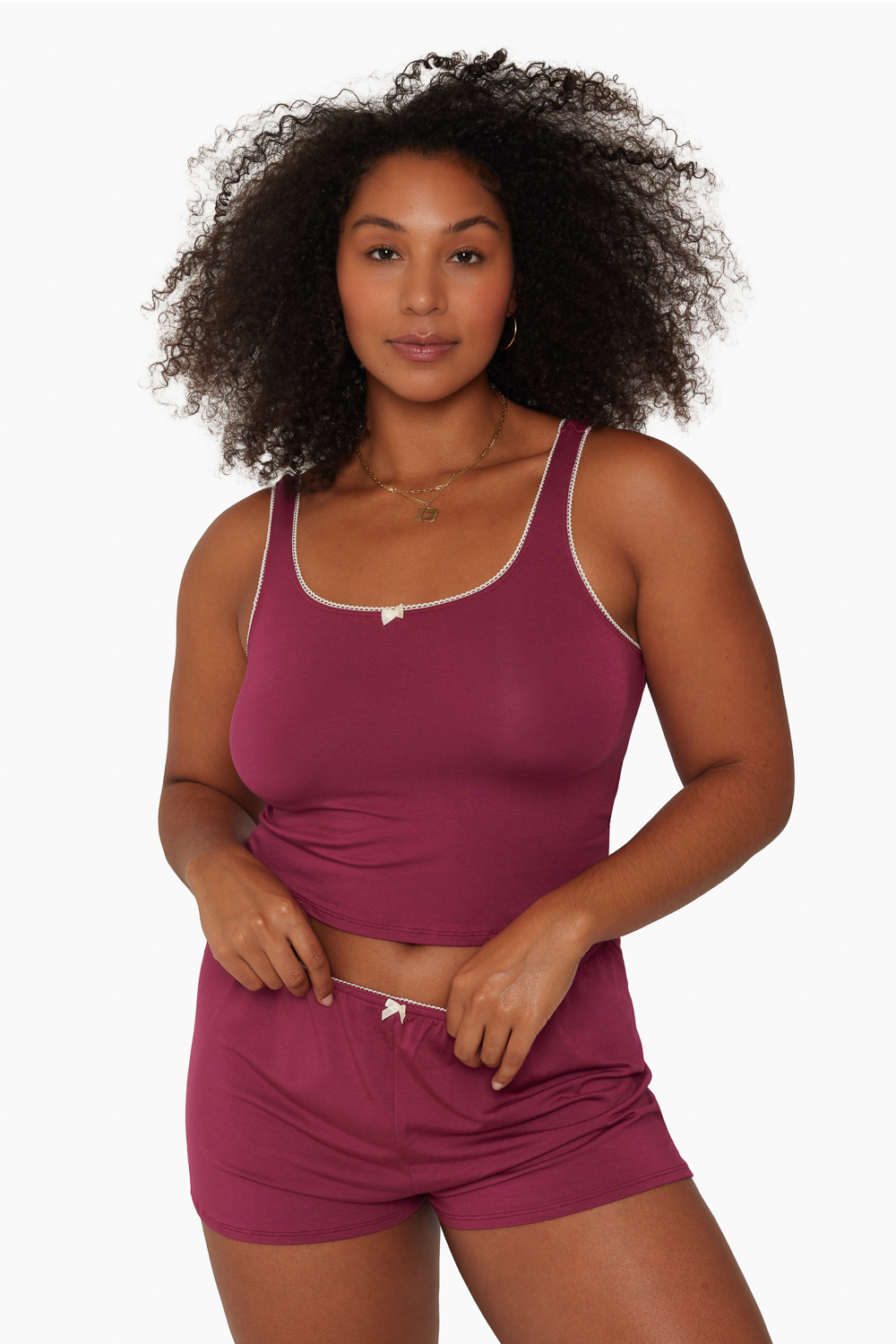 SET™ BOW SLEEP TANK IN ORCHID