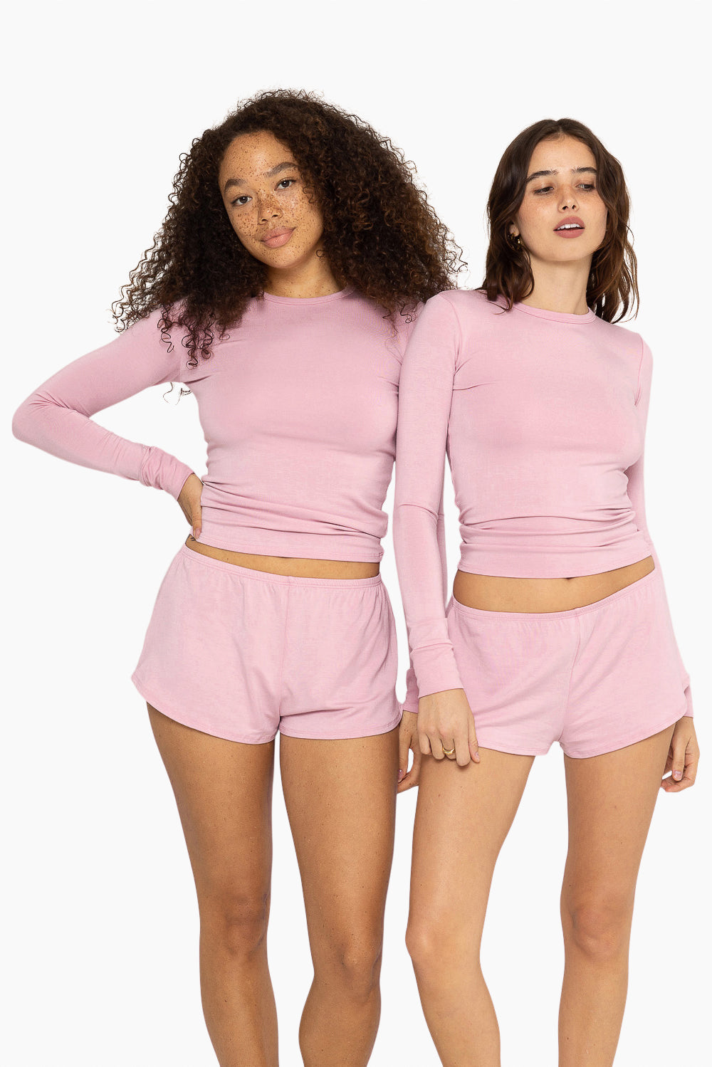 SET™ SLEEP JERSEY FITTED LONG SLEEVE IN PEONY