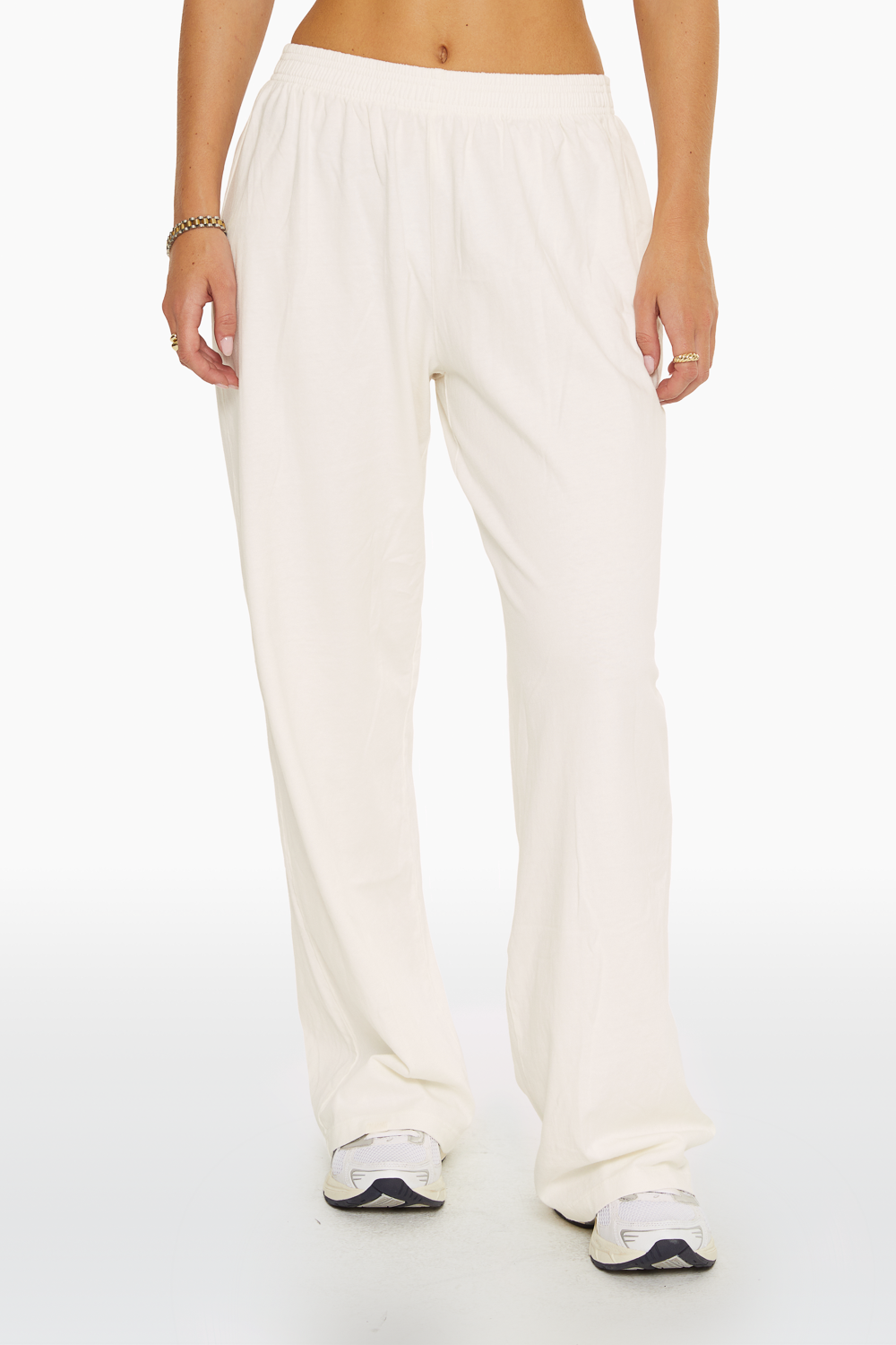 HEAVY COTTON EASY PANTS - BLANC Featured Image