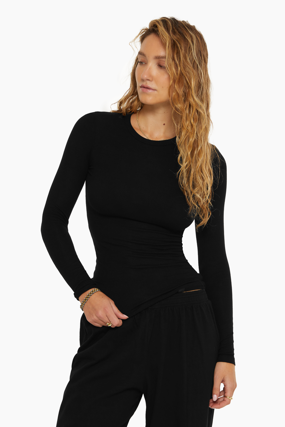 FITS EVERYBODY TURTLENECK TOP  ONYX - FITS EVERYBODY TURTLENECK