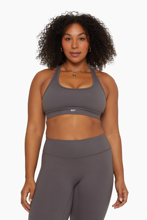 SET™ FORMCLOUD™ RACER BACK BRA IN GRAPHITE 