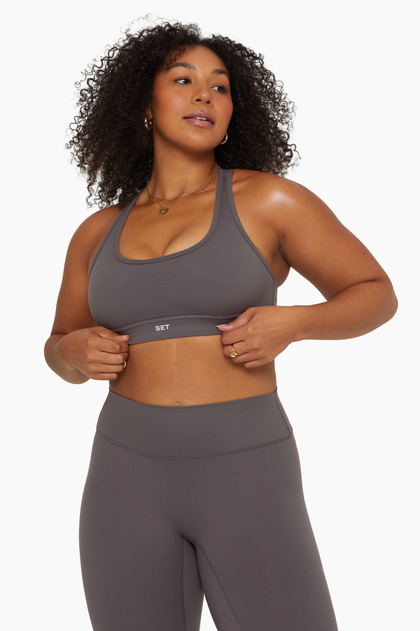 SET™ FORMCLOUD™ RACER BACK BRA IN GRAPHITE 