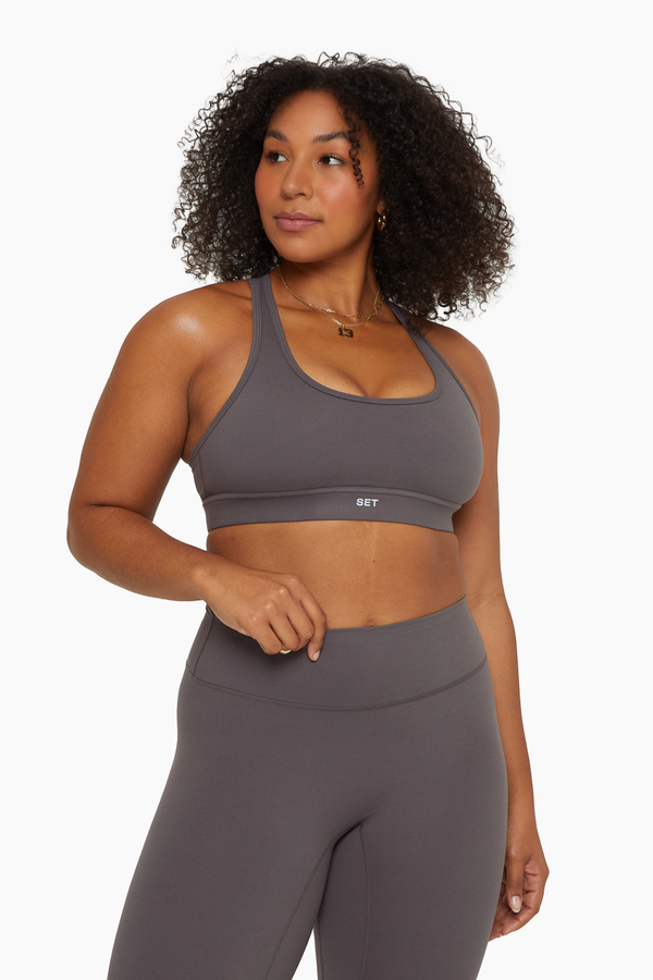 SET™ FORMCLOUD™ RACER BACK BRA IN GRAPHITE 