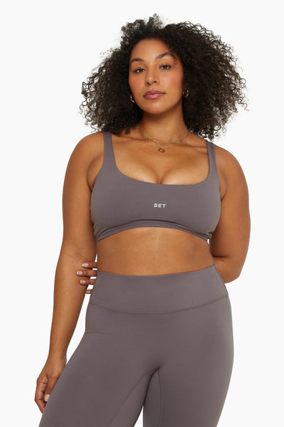 OTOS Active Deep V Drawstring Sports Bra Buttery Soft Fabric – My