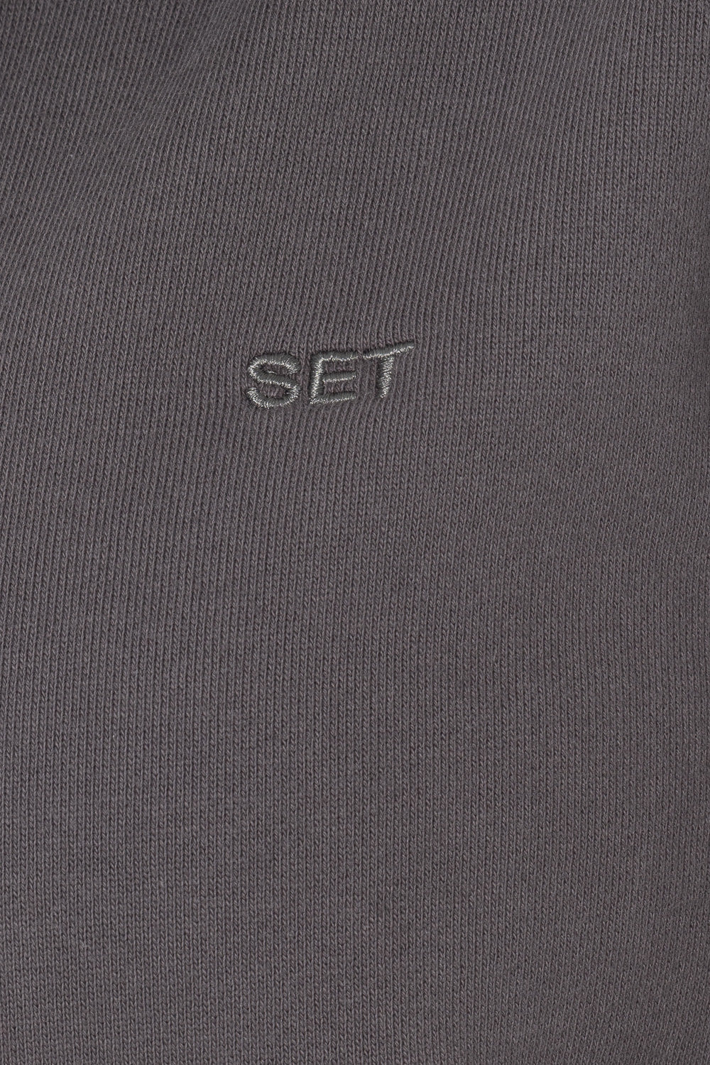SET™ EMBROIDERED HEAVYWEIGHT SWEATS CREWNECK IN GRAPHITE