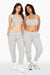 SET™ EMBROIDERED HEAVYWEIGHT SWEATS DRAWSTRING SWEATPANTS IN HEATHER GREY 