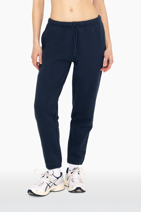 SET™ EMBROIDERED HEAVYWEIGHT SWEATS DRAWSTRING SWEATPANTS IN OXFORD 