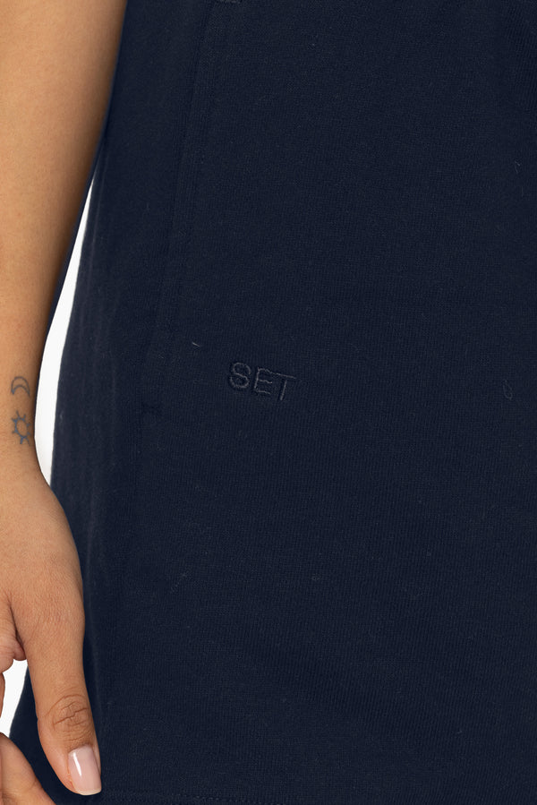 SET™ EMBROIDERED HEAVYWEIGHT SWEATS DRAWSTRING SWEATPANTS IN OXFORD 