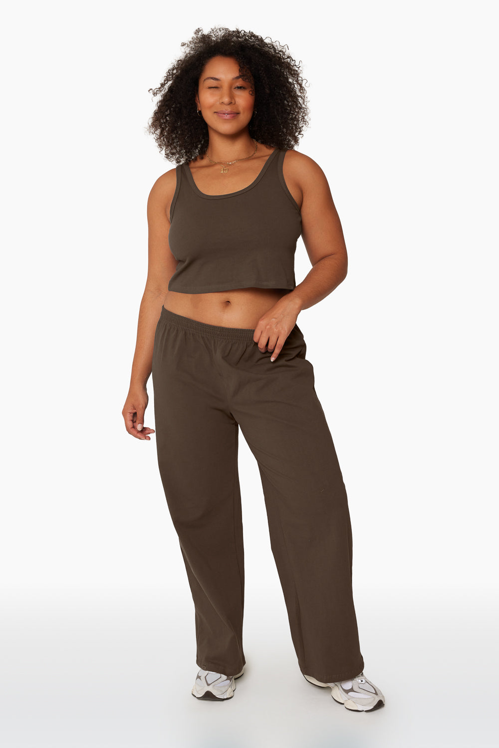 SET™ HEAVY COTTON EASY PANTS IN BROWNSTONE