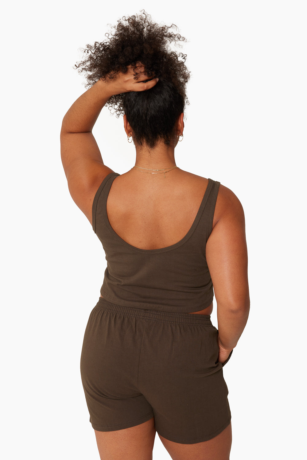 HEAVY COTTON EASY RELAXED TANK - BROWNSTONE
