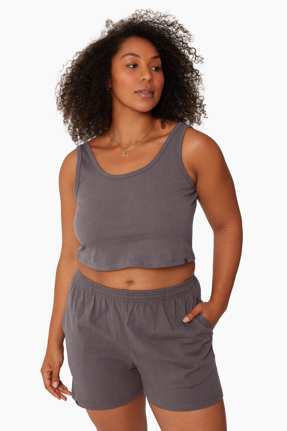 SET™ HEAVY COTTON EASY RELAXED TANK IN SMOKE