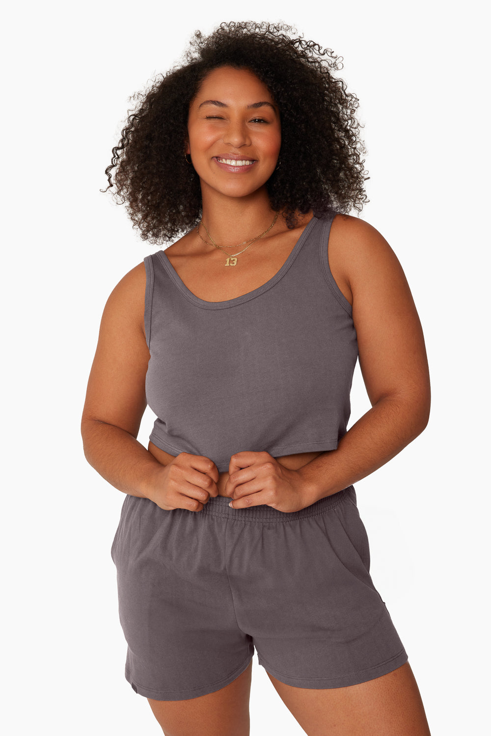 SET™ HEAVY COTTON EASY RELAXED TANK IN SMOKE