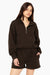 SET™ EMBROIDERED HEAVYWEIGHT SWEATS HALF ZIP IN ESPRESSO 
