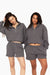 SET™ EMBROIDERED HEAVYWEIGHT SWEATS HALF ZIP IN GRAPHITE 