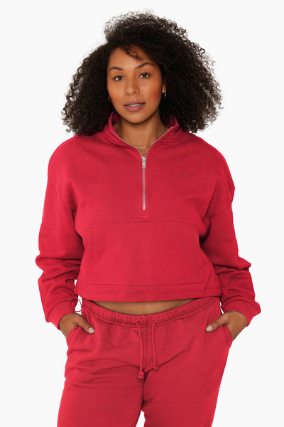 HEAVYWEIGHT SWEATS HALF ZIP - SPICY