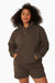 SET™ HEAVYWEIGHT SWEATS HOODIE IN BROWNSTONE <model-info>Sophia wears a size L and is 5'9", 30.5" waist, 36" bust, 36D bra.</model-info>