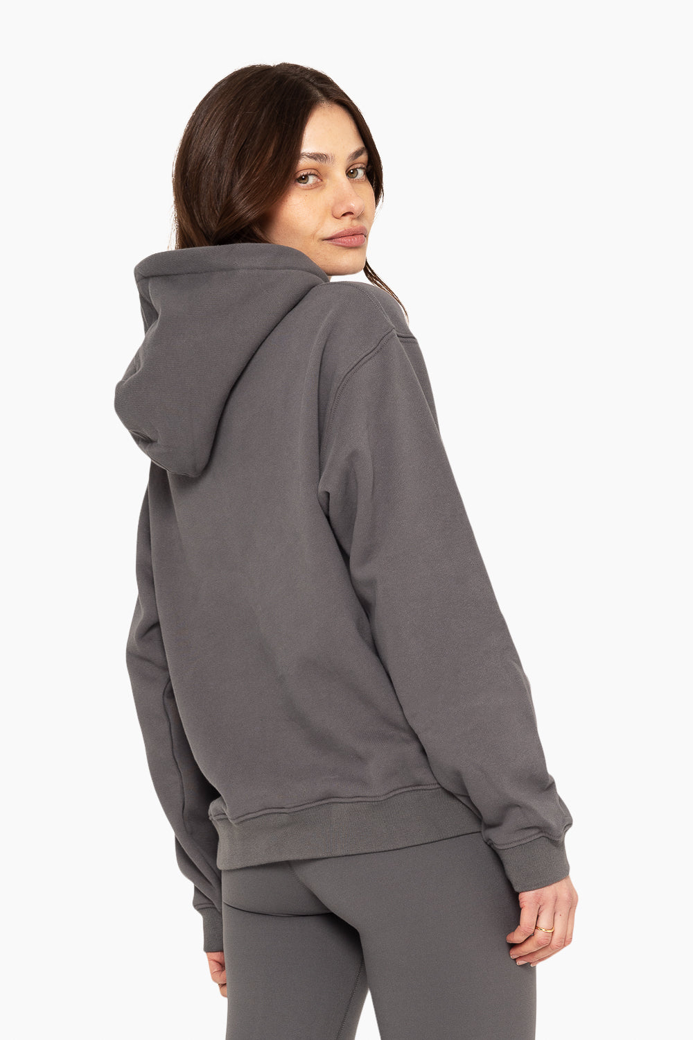 SET™ EMBROIDERED HEAVYWEIGHT SWEATS HOODIE IN GRAPHITE 