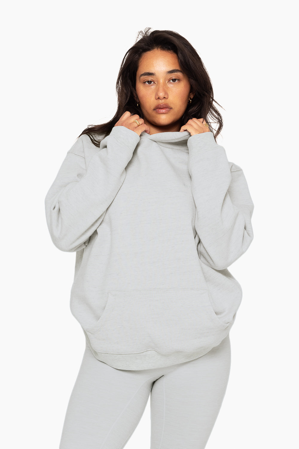 SET™ EMBROIDERED HEAVYWEIGHT SWEATS HOODIE IN HEATHER GREY