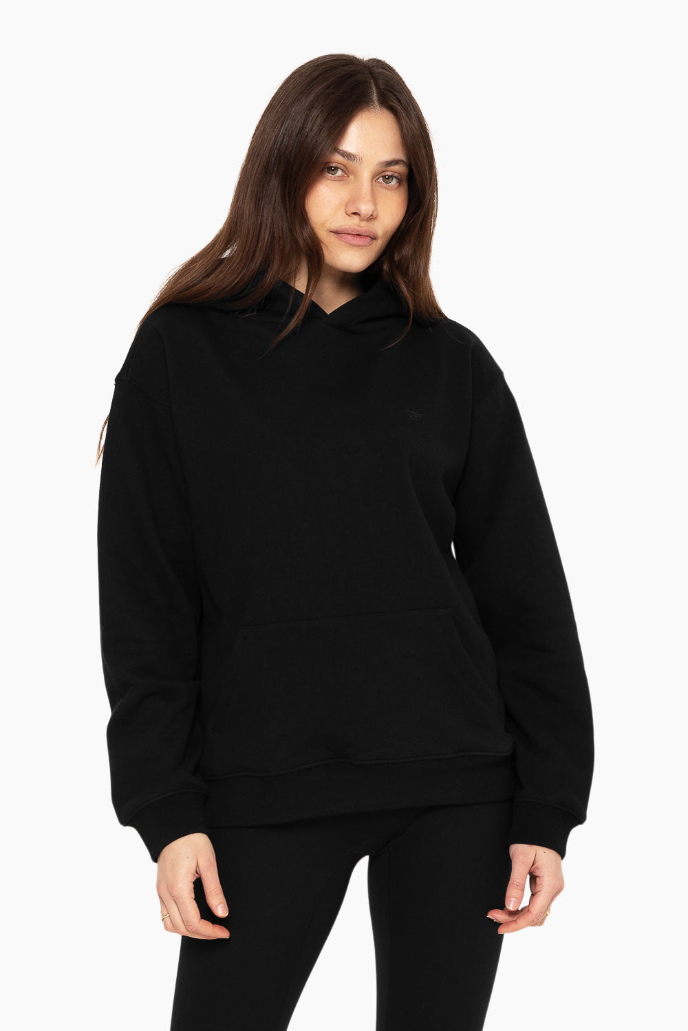 SET™ EMBROIDERED HEAVYWEIGHT SWEATS HOODIE IN ONYX