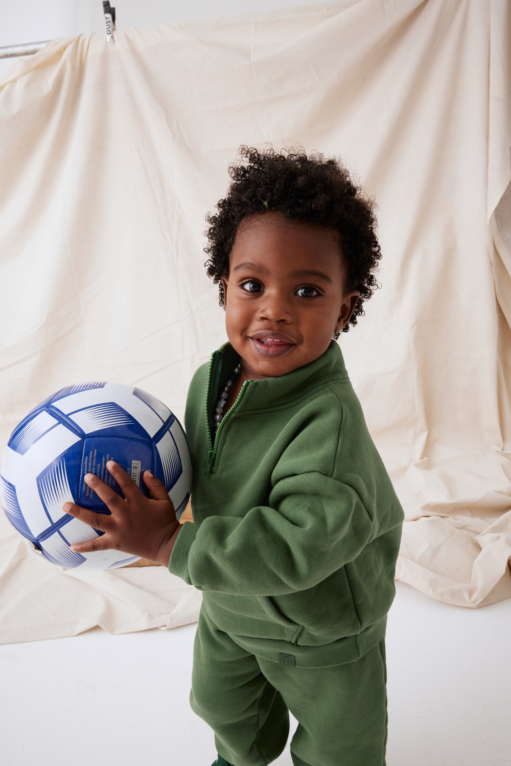 HEAVYWEIGHT SWEATS KIDS QUARTER ZIP ROSEMARY