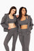 SET™ EMBROIDERED HEAVYWEIGHT SWEATS ZIP HOODIE IN GRAPHITE 