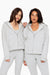 SET™ EMBROIDERED HEAVYWEIGHT SWEATS ZIP HOODIE IN HEATHER GREY 