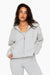 SET™ EMBROIDERED HEAVYWEIGHT SWEATS ZIP HOODIE IN HEATHER GREY 