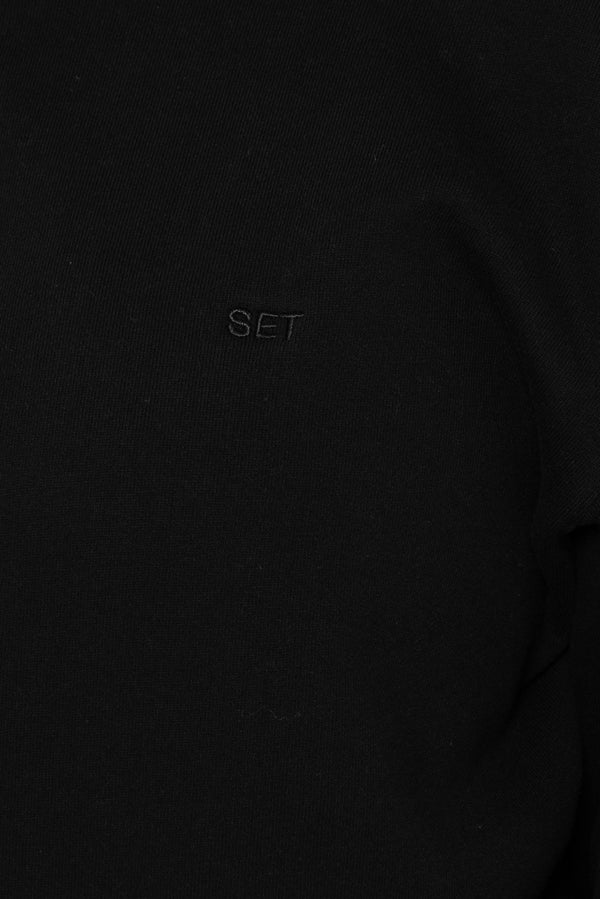 SET™ EMBROIDERED HEAVYWEIGHT SWEATS ZIP HOODIE IN ONYX 