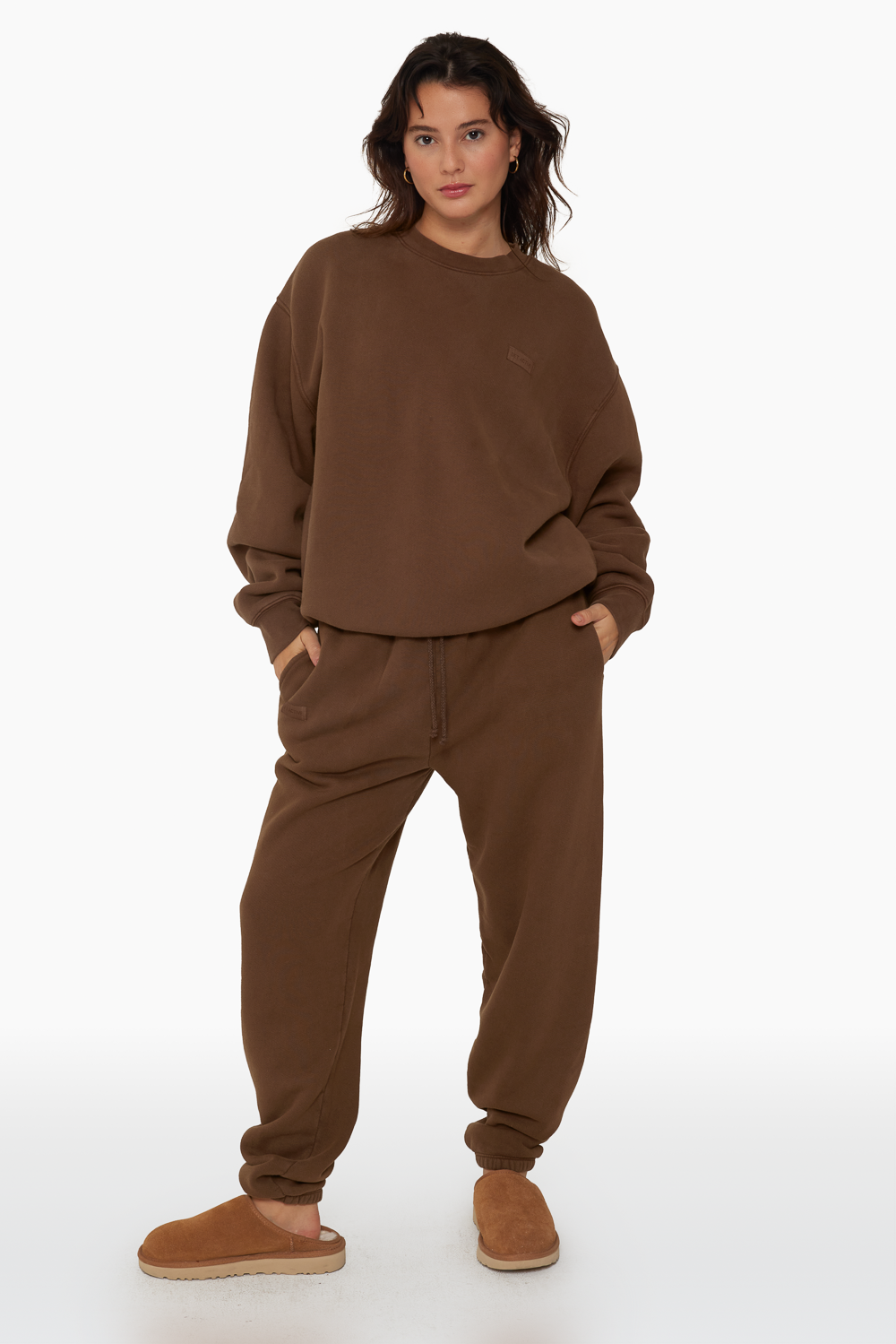 HEAVYWEIGHT SWEATS CREWNECK BARK SET ACTIVE