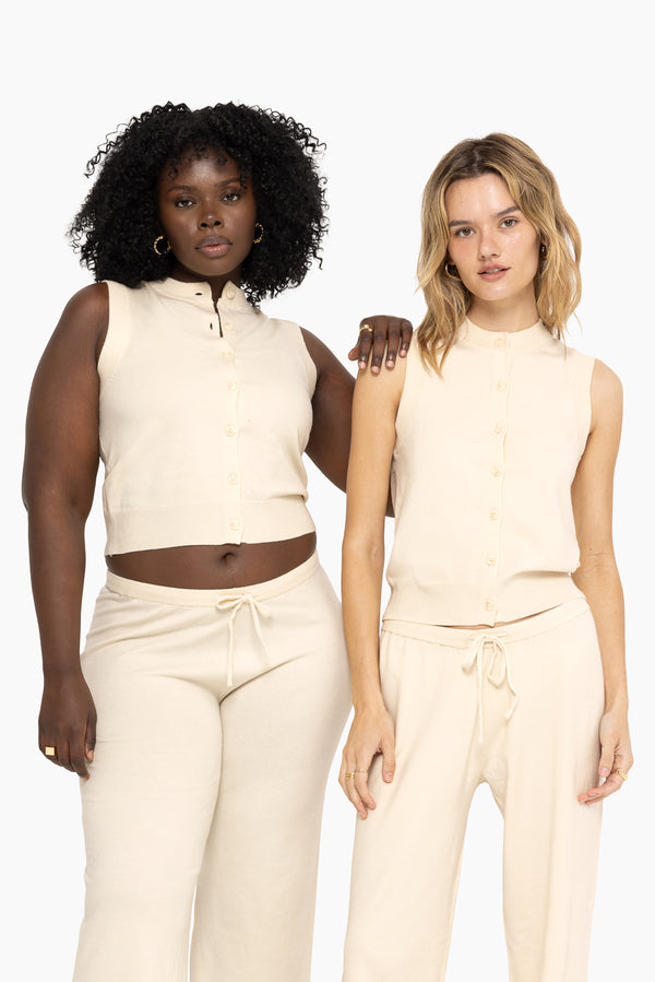 High Waist Overall Knit Set