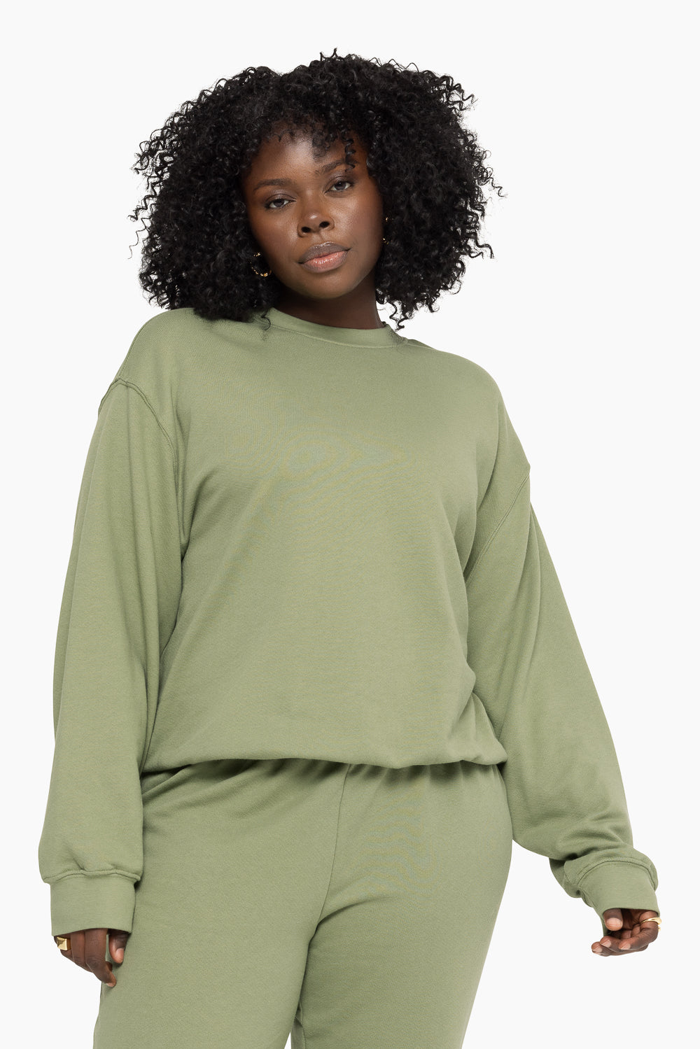 LIGHTWEIGHT SWEATS CLASSIC CREWNECK PISTACHIO SET ACTIVE