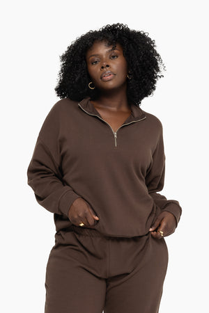 LIGHTWEIGHT SWEATS QUARTER ZIP CLOVE