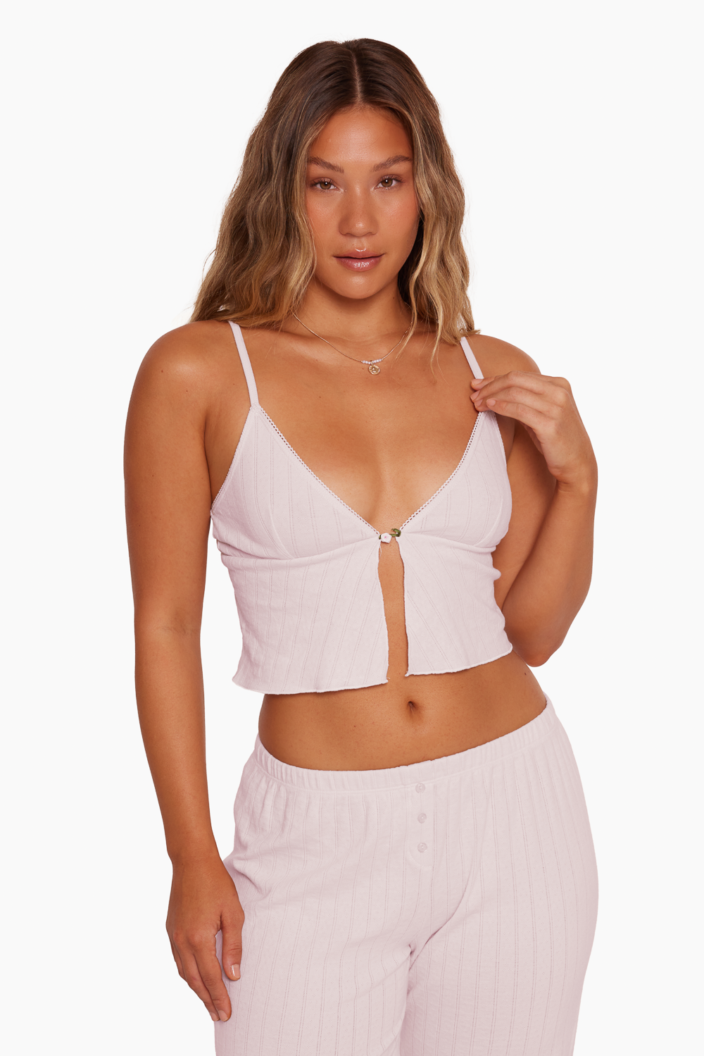SET SLEEP™ POINTELLE TRIANGLE TOP IN BLOSSOM