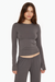 SET™ SLEEP JERSEY FITTED LONG SLEEVE IN GRAPHITE 