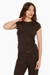 SET™ SLEEP JERSEY GIRLFRIEND TEE IN ESPRESSO <model-info>Yara wears a size S and is 5'9", 25" waist, 33" bust, 32C bra.</model-info>