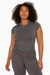 SET™ SLEEP JERSEY GIRLFRIEND TEE IN GRAPHITE <model-info>Sophia wears a size L and is 5'9", 30.5" waist, 36" bust, 36D bra.</model-info>