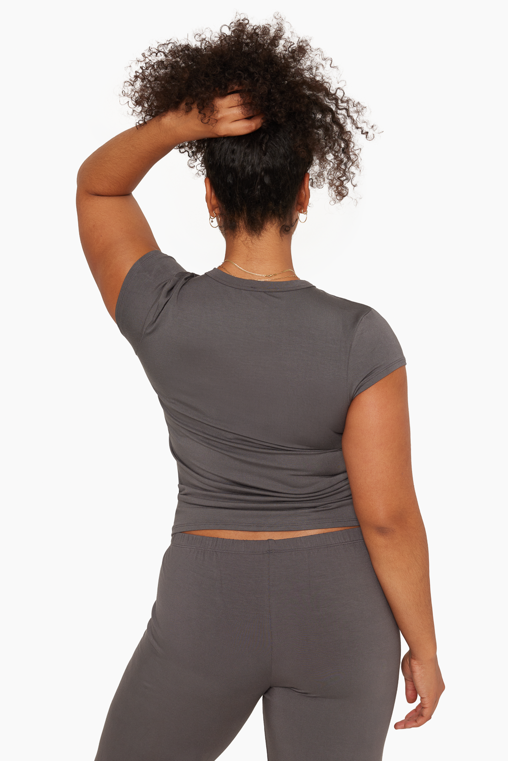 SET™ SLEEP JERSEY GIRLFRIEND TEE IN GRAPHITE 