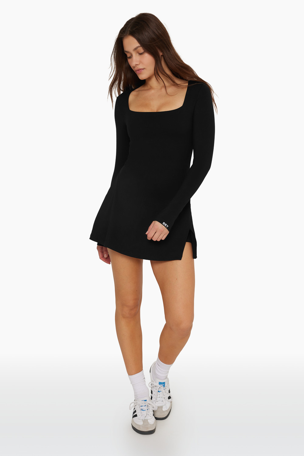 SPORTBODY® CROSSOVER DRESS - ONYX Featured Image