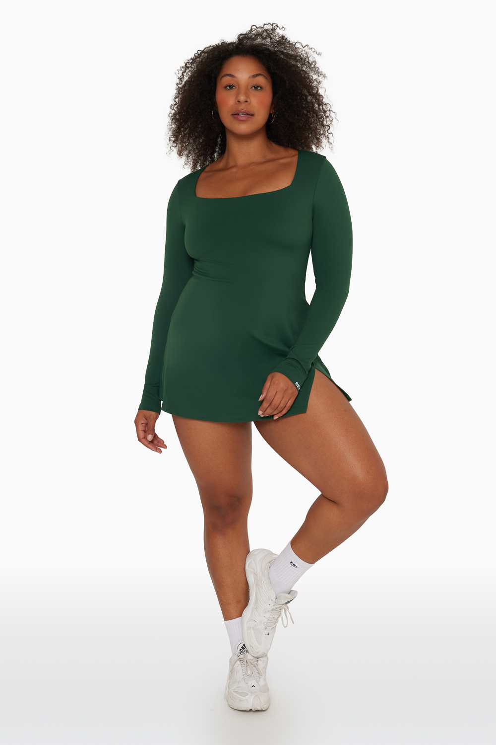 SPORTBODY® CROSSOVER DRESS - SYCAMORE Featured Image
