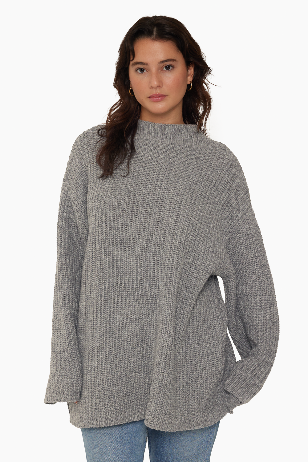 SET™ MOCK NECK SWEATER IN MARBLE