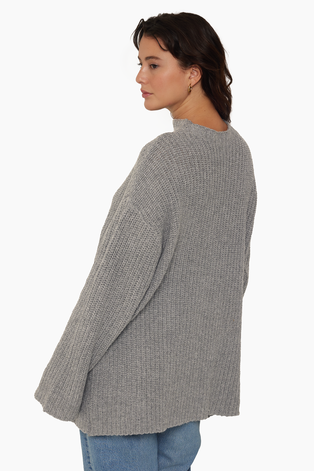 SET™ MOCK NECK SWEATER IN MARBLE