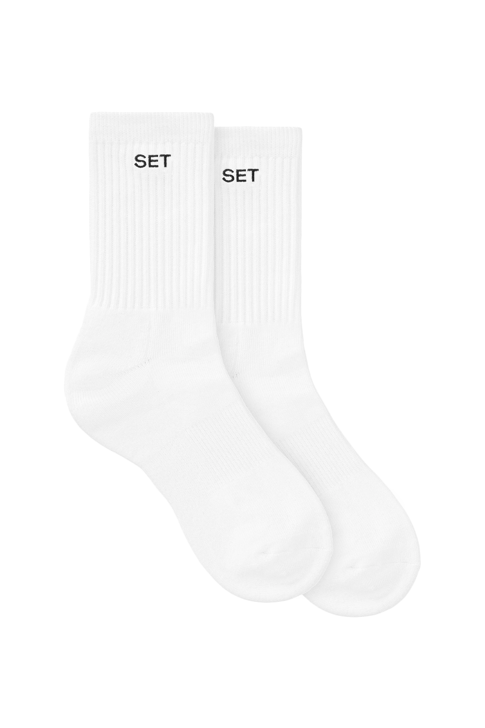 WHITE SET™ SOCKS WITH ONYX EMBROIDERY