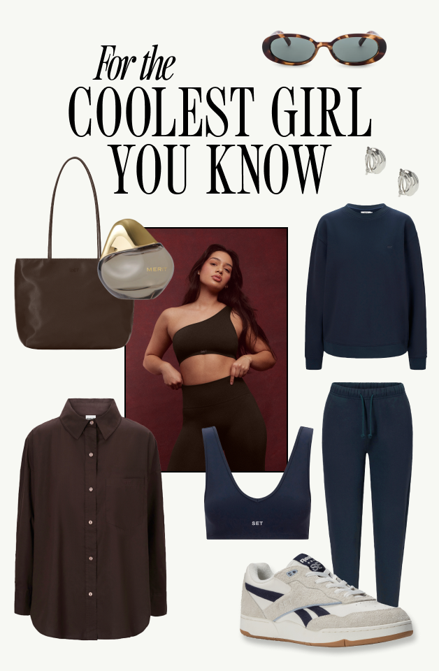 FOR THE COOLEST GIRL YOU KNOW GIFT GUIDE FEATURING BASICS, ACCESSORIES, SPORTBODY®, HEAVYWEIGHT SWEATS AND SHOES.