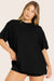 MODEL WEARS SET™ OVERSIZED BOYFRIEND SLEEP TEE IN ONYX 
