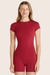 Model wears BREATHE TEE in LADYBUG <model-info>- Isabelle wears a size XS and is 5’8½”, 24” waist, 32” bust.</model-info>
